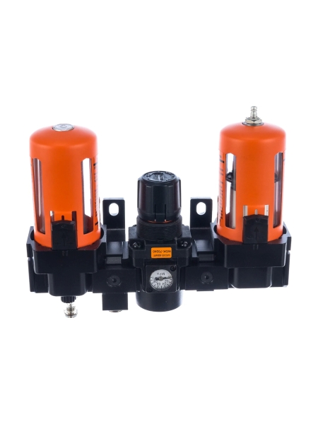 Блок подготовки воздуха: влагоотделитель, регулятор, лубрикатор (3000 л/мин; 10 бар; 1/2") WIEDERKRAFT WDK-70240