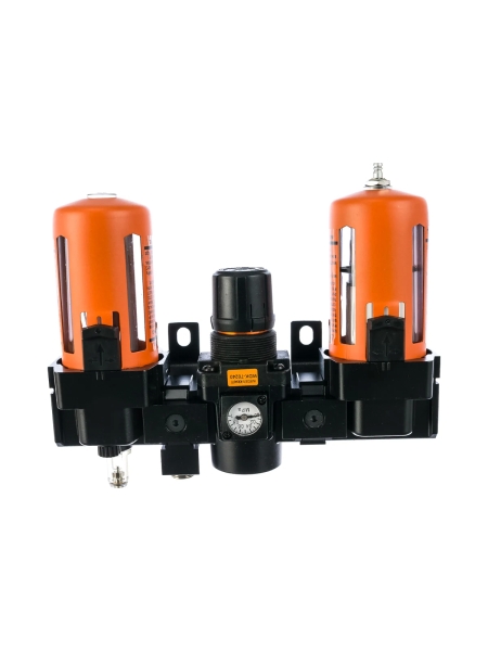 Блок подготовки воздуха: влагоотделитель, регулятор, лубрикатор (3000 л/мин; 10 бар; 1/2") WIEDERKRAFT WDK-70240