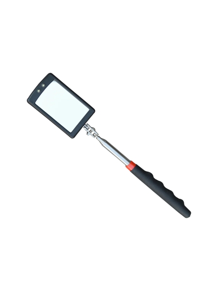 Смотровое прямоугольное зеркало WIEDERKRAFT с телескопической рукояткой с подсветкой WDK-65451