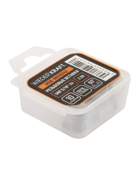 Набор вставок резьбовых WIEDERKRAFT UNF 5/16-24, 2,5d, 10 предметов WDK-INI516242