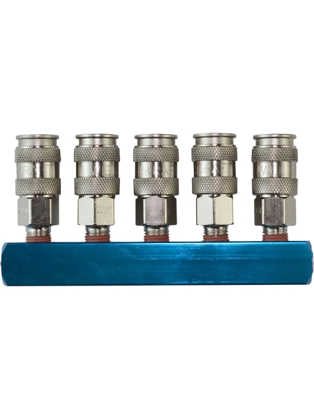 Разветвитель пневматический (1/4"F; 5 выходов рапид EURO) WIEDERKRAFT WDK-85MX