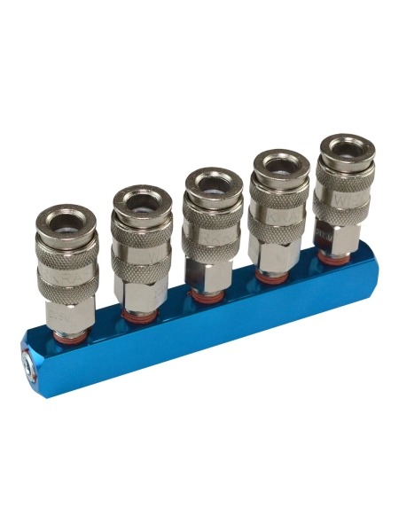 Разветвитель пневматический (1/4"F; 5 выходов рапид EURO) WIEDERKRAFT WDK-85MX