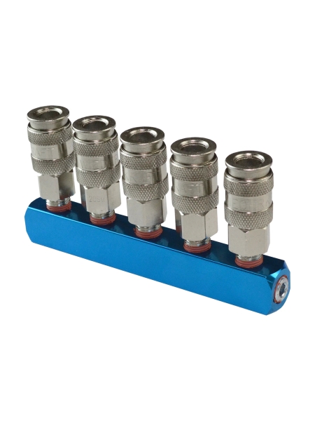 Разветвитель пневматический (1/4"F; 5 выходов рапид EURO) WIEDERKRAFT WDK-85MX