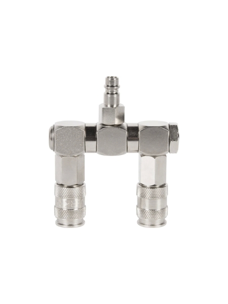 Разветвитель пневматический с вращающимися соединениями ( 2 выхода рапид EURO) WIEDERKRAFT WDK-83RLL