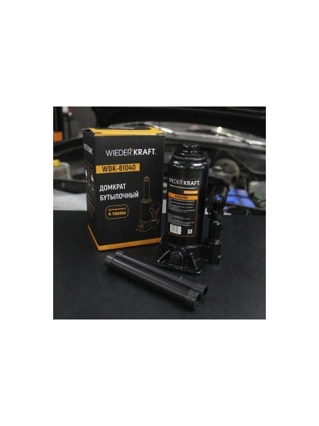 Бутылочный гидравлический домкрат 4т, высота 180-360 WIEDERKRAFT WDK-81040