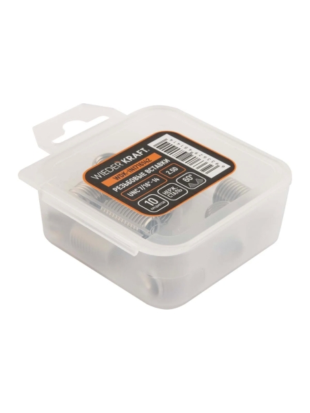 Набор вставок резьбовых WIEDERKRAFT UNC 7/16-14, 2,5d, 10 предметов WDK-INI716142