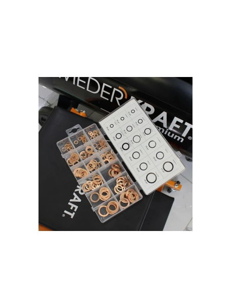 Набор медных шайб 150 шт WIEDERKRAFT WDK-214067