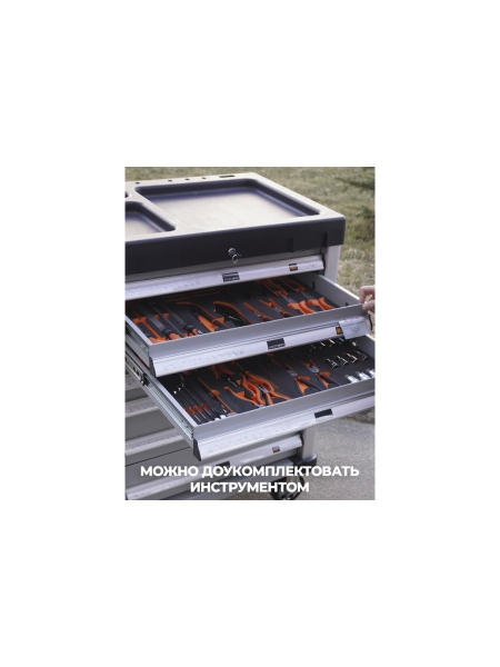 Инструментальная тележка WIEDERKRAFT  7 ящиков WDK-907