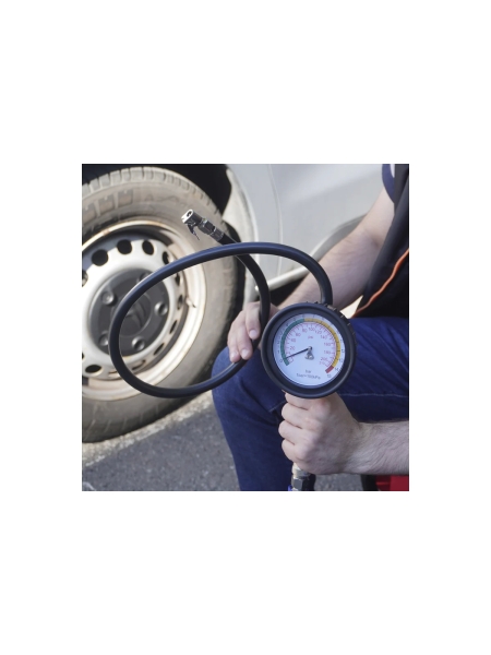 Пистолет для накачки шин WIEDERKRAFT с аналоговым манометром WDK-29110