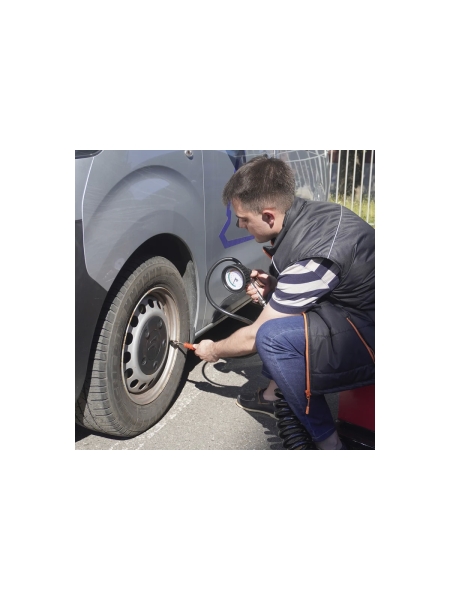 Пистолет для накачки шин WIEDERKRAFT с аналоговым манометром WDK-29110