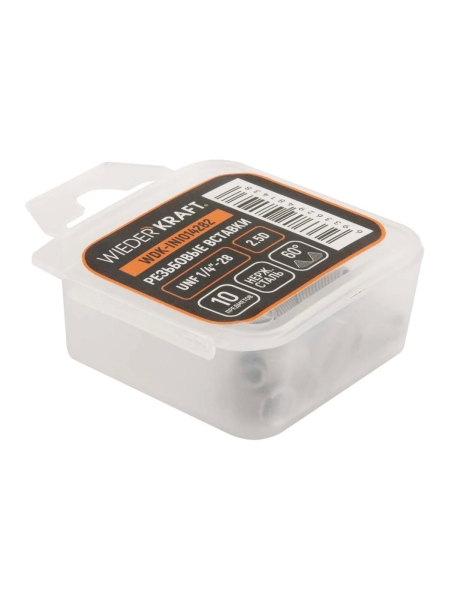 Набор вставок резьбовых WIEDERKRAFT UNF 1/4-28, 2,5d, 10 предметов WDK-INI014282