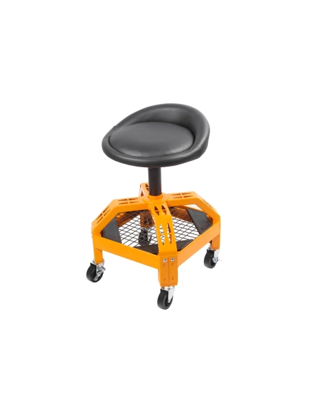 Рабочий стул для автослесаря WIEDERKRAFT с лотком для инструмента WDK-86016