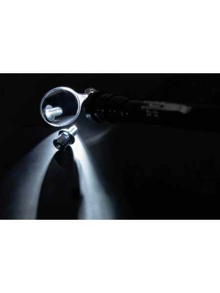 Фонарик WIEDERKRAFT на гибкой рукоятке с зеркалом WDK-65453