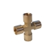 Фитинг X - образный WIEDERKRAFT резьба 1/4 PT, F-F-F-F (внутренний), латунь WDK-24FFB