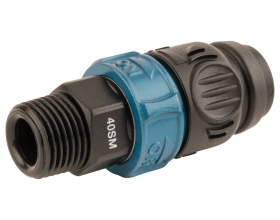 Композитное пневматическое быстроразъемное соединение WIEDERKRAFT с предохранителем, внешняя резьба M1/2 WDK-840SMS