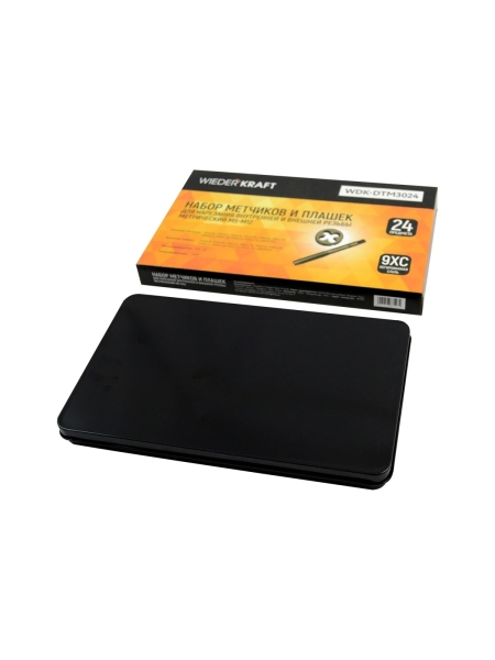 Набор метчиков и плашек М5-М12 WIEDERKRAFT 24 предмета, метрическая резьба WDK-DTM3024