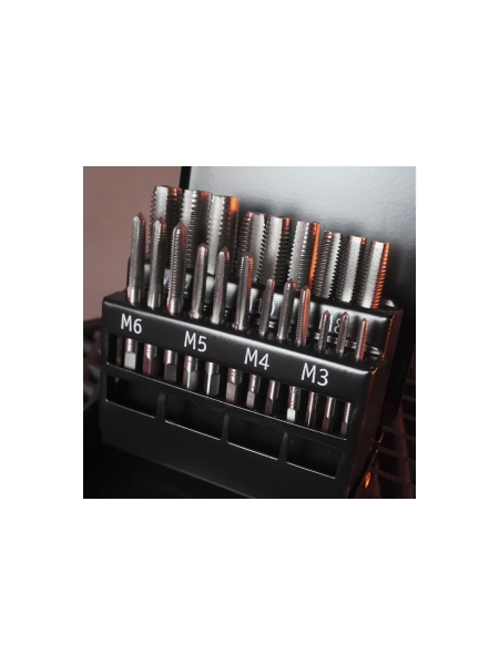 Набор комплектных метчиков WIEDERKRAFT М3-М12, 21 предмет WDK-HT0312