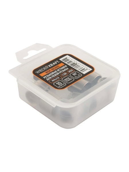 Набор вставок резьбовых WIEDERKRAFT для левой резьбы M14x1, 1,5d, 10 предметов WDK-INL1410