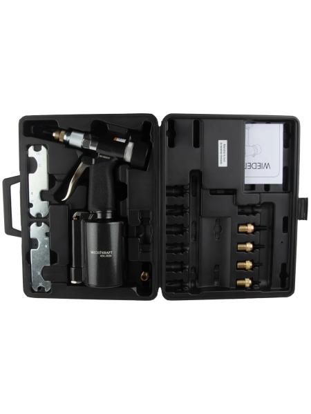 Пневмогидравлический заклепочник WIEDERKRAFT М4, М5, М6, М8, М10, усилие 13000 Н WDK-28120