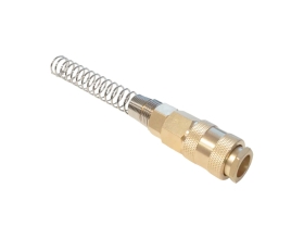 Быстроразъемное соединение пневматическое с пружиной WIEDERKRAFT 8x12 мм, латунь WDK-S30SPB