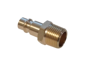 Штуцер быстроразъемного соединения WIEDERKRAFT с наружной резьбой 3/8 BSPT, латунь WDK-30PMB