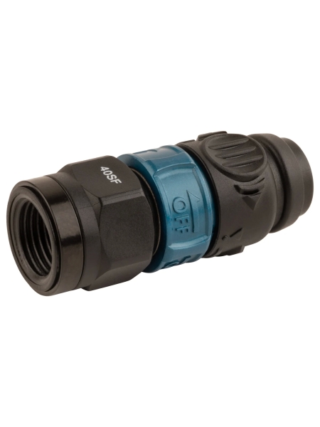 Композитное пневматическое быстроразъемное соединение WIEDERKRAFT с предохранителем, внутренняя резьба F 1/2 WDK-840SFS