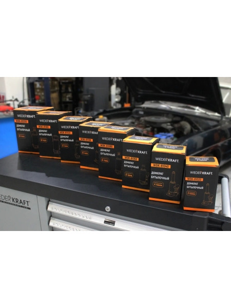 Бутылочный домкрат 16т, гидравлический высота 225-425 WIEDERKRAFT WDK-81160