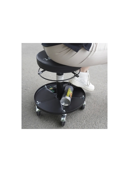 Ремонтный круглый табурет WIEDERKRAFT сиденье рабочее WDK-86020