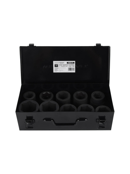 Набор головок ударных (27-50 мм; 1"; 10 шт.) WIEDERKRAFT WDK-711