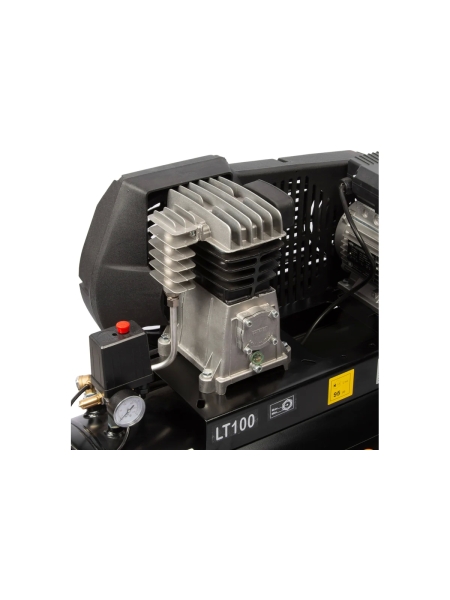 Масляный поршневой компрессор с ременным приводом WIEDERKRAFT 400 л/мин, ресивер 100л, WDK-91040