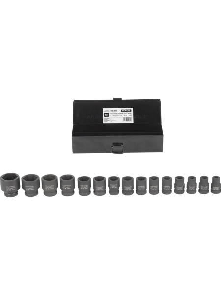 Набор ударных головок (15 пр, 1/2", 10-32 мм) WIEDERKRAFT WDK-710B