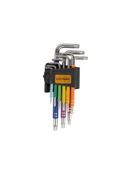 Набор ключей WIEDERKRAFT TORX 1,5-10 мм, 9 шт, сталь S2 WDK-TS1050