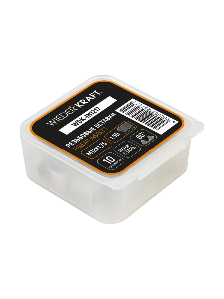 Резьбовые вставки WIEDERKRAFT M12x1,75, 1,5d, 10 предметов WDK-IN1217