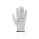 Белые лёгкие бесшовные защитные перчатки эргономичной формы из нейлона WIEDERKRAFT WDK-PU01W / M