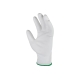 Белые лёгкие бесшовные защитные перчатки эргономичной формы из нейлона WIEDERKRAFT WDK-PU01W / M