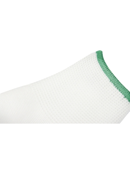 Белые лёгкие бесшовные защитные перчатки эргономичной формы из нейлона WIEDERKRAFT WDK-PU01W / M