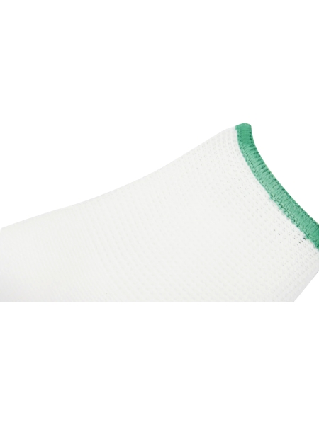 Белые лёгкие бесшовные защитные перчатки эргономичной формы из нейлона WIEDERKRAFT WDK-PU01W / M