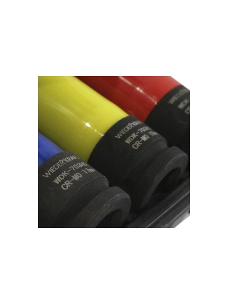 Набор ударных головок тонкостенных (3 шт, 1/2", 17-21 мм) с увеличенным рабочим ресурсом WIEDERKRAFT WDK-703HD