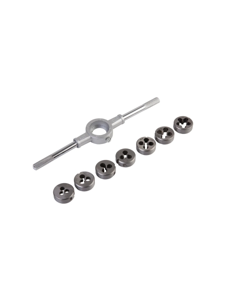 Набор плашек WIEDERKRAFT М3 - 12, 8 предметов, метрическая резьба WDK-DS0312