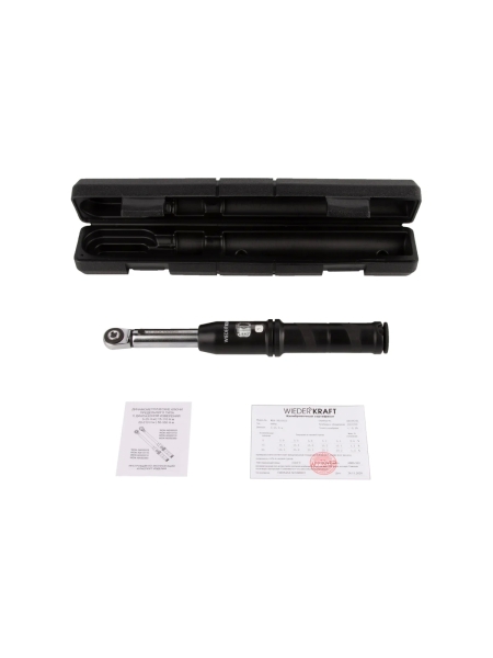 Динамометрический ключ WIEDERKRAFT 5-25 Нм, трещотка с проходным приводным квадратом 1/4 WDK-NX05025