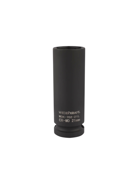 Головка ударная глубокая тонкостенная 6-гранная (21 мм; 1/2") WIEDERKRAFT WDK-702-21L