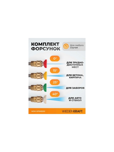 Аппарат высокого давления WIEDERKRAFT 8.2 КВт; 380 в; 280 бар; 960 л/ч WDK-HPW8200