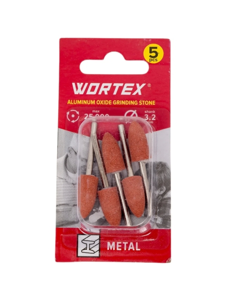 Шлифовальный камень из оксида алюминия 9.5 мм, 5 шт WORTEX ETCA3229518