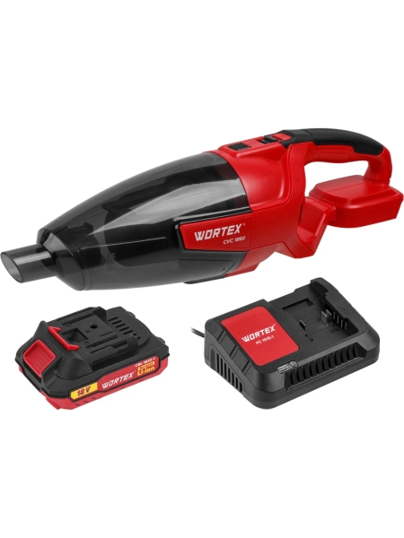 Аккумуляторный пылесос WORTEX CVC 1860 в кор. ALL1 18 В, автомобильный, 1x2А*ч 1325404