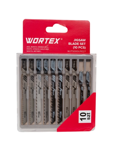 Набор пилок для лобзика универсальный 10 шт WORTEX WJTS000U11027