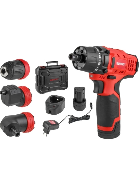 Аккум. дрель-шуруповерт WORTEX BD 1215 LiSET в чем. + 2 угловые насадки 1326469 ЦЗ-1120990689
