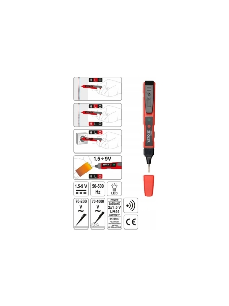 Отвертка-индикатор /звуковая/ YATO 70-250V YT-28631 361328631 092 1
