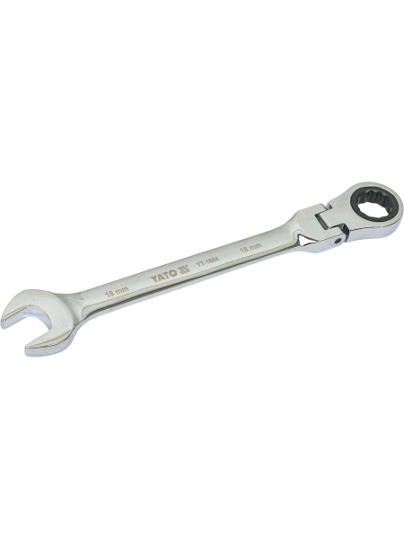 Комбинированный ключ с трещоткой и шарниром, 18 мм YATO YT-1684