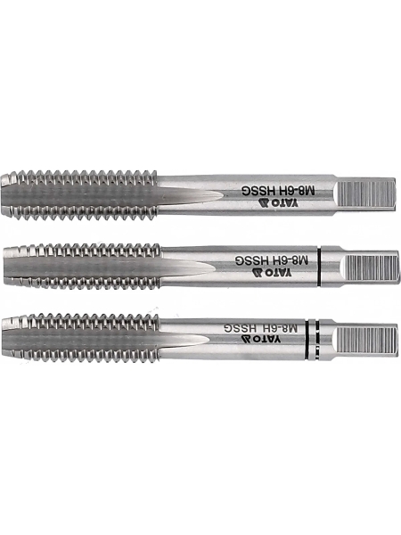 Набор метчиков YATO М10x1,5 HSS М2 3 штуки YT-2937 36392937 092 1