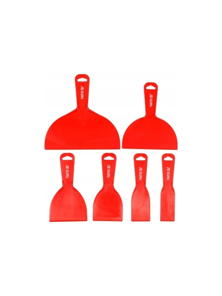 Набор малярных шпателей-скребков YATO 6штук (пластиковые) YT-52740